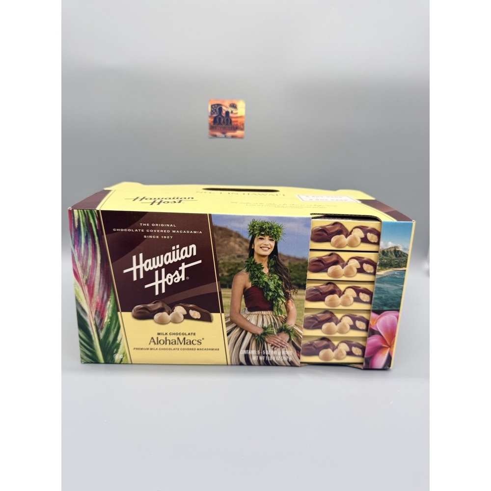 Hawaiian Host AlohaMacs Milk Chocolate Macadamia Nuts 5 Pack Sealed Exp 12/2027